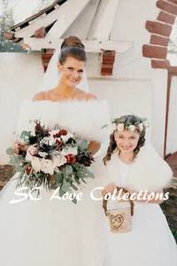 Weiß Hochzeit Halstuch Kunstfell Mode 9" x 47" Zoll - Bild 1 von 2