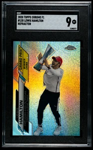 2020 Topps Chrome Formula 1 Lewis Hamilton #135 SGC 9 Refractor F1 Winner China - Picture 1 of 2
