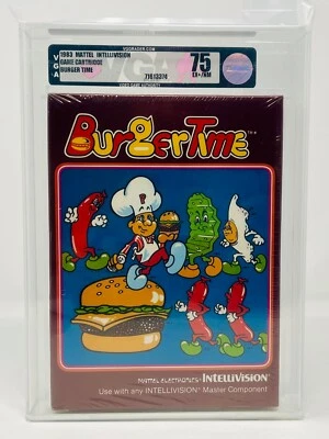 1983 BURGERTIME INTELLIVISION MATTEL ELECTRONICS VGA GRADE 75EX+/NM AFA MIB - Image 1 of 4