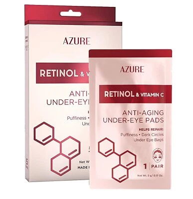 AZURE Retinol & Vitamin C Anti Aging Under Eye Mask Patches NO WRINKLES -5 Pairs - Image 1 of 4