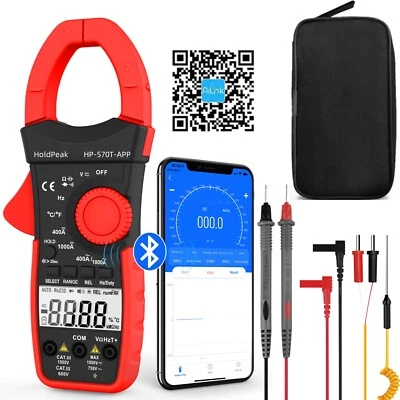 Digital Clamp Meter Multimeter AC/DC Current Volt Amp 4000Count 1000A LCD Tester - Image 1 of 4