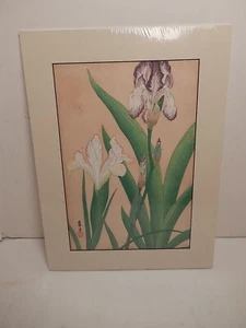 Impresión en madera japonesa vintage mate sellado Nishimura Hodo iris - Imagen 1 de 3