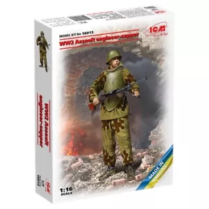 ICM 16013 Plastik Modell Figuren Bausatz Maßstab 1:16 Assault Engineer-Sapper WW2 - Bild 1 von 10
