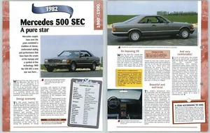 Mercedes 500 SEC - 1980/1990 A Century Of Cars - Hachette Page - Picture 1 of 1