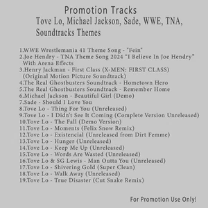 Soundtrack, Themes, Pop.. White CD. Tove Lo, Michael Jackson, Sade, WWE, TNA - Picture 1 of 2
