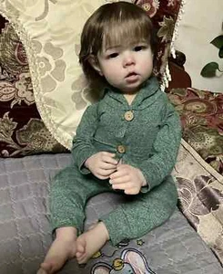 28" Liam Realistic Reborn Baby Doll With Hand-Rooted Mohair Toddler Boy Toy Gift - Picture 1 of 5