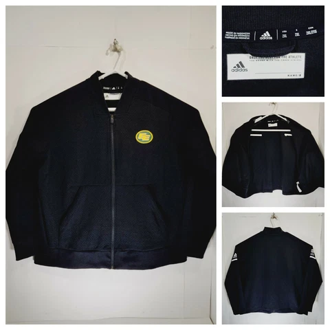 Adidas Climalite Edmonton Eskimos 2XL XXL Sweater Jacket Full Zip Black CFL Cover