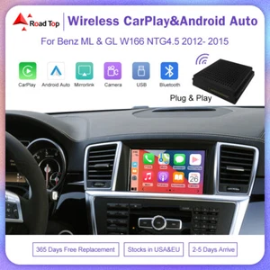 For Mercedes Benz ML350 W166 GL450 X166 Wireless CarPlay Android Auto Plug &Play - Picture 1 of 8