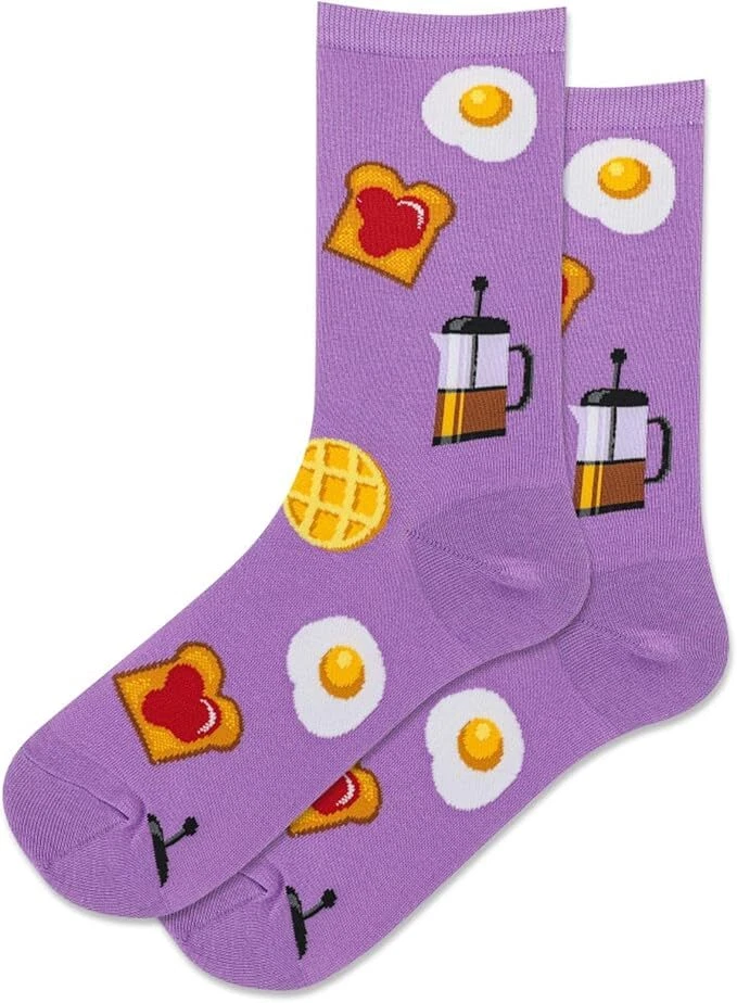 Hotsox Calcetines Desayuno Mujer 1 Par, Púrpura, Zapato Mujer 9-11 Foto 1 de 1