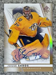 2022-23 SP Authentic Juuse Saros Gold Limited Auto #66 - Bild 1 von 2