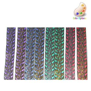 Jacquard Ribbon 1" Metallic Chili Pepper *Colors* 3 Yards & up - Picture 1 of 9