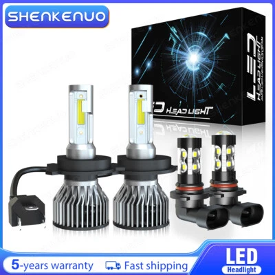 Kit de 4 faros LED de haz alto bajo para Pontiac Vibe 2003-2008 Foto 1 de 4