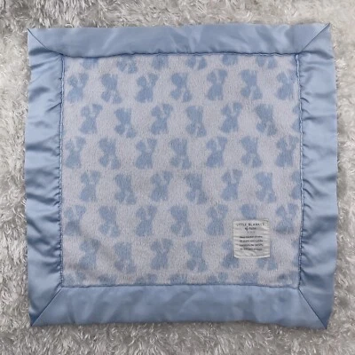 Carters Little Blanket of Mine Light Blue Minky Dot Security Lovey Square 15" - Image 1 of 4