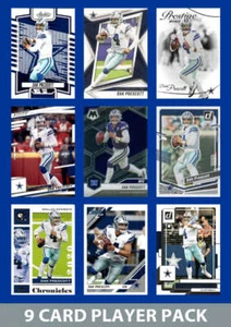 Paquete de 9 cartas para jugadores Dak Prescott 2023 2024 2025 Donruss Panini Score Dallas Cowbo - Imagen 1 de 3