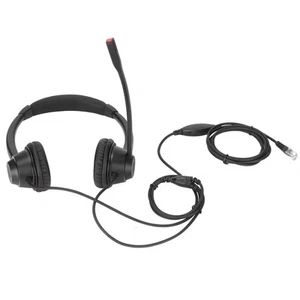 Rj9 Phone Headset Built In Hd Mic Binaural Office Headset Support Speaker Vo SPC - Zdjęcie 1 z 12