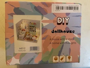 DIY Dollhouse Miniature Kit Wooden with LED Light, Tiny Doll House - Picture 1 of 3