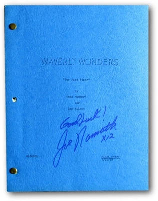 Joe Namath Signed Autographed TV Script Waverly Wonders "Good Luck" JSA V68008 - Image 1 of 4