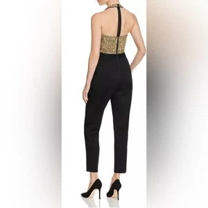 Alice and Olivia Jeri Embellished T-Back Jumpsuit, size 2 - Picture 1 of 16