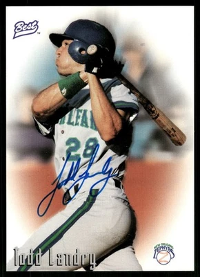 1996 Best Cards Todd Landry New Orleans Zephyrs Auto - Image 1 of 2
