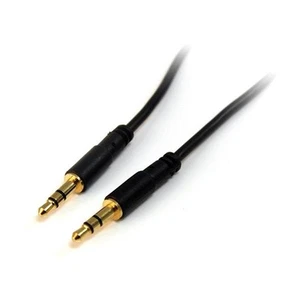 Startech.Com 1Ft Slim 3.5Mm Stereo Audio Black Cable - Picture 1 of 1