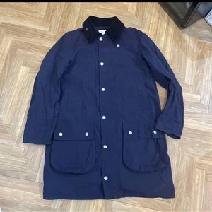 Barbour Jacket Size L Non-functioning Nylon Navy Blue Casual Outerwear - Picture 1 of 10