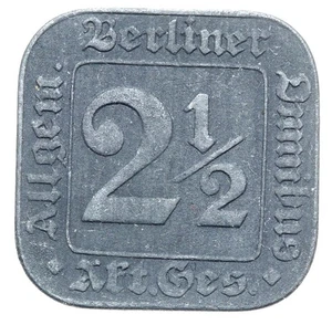 Notgeld - Berlin OMNIBUS - 2 1/2 Pfennig - Zink - Notmünze - ERHALTUNG ! - Bild 1 von 2