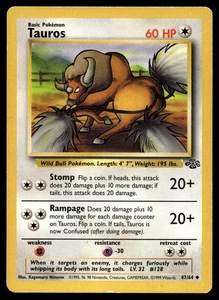 Tauros Unlimited 47/64 Pokemon Jungle (MP) - Imagen 1 de 2
