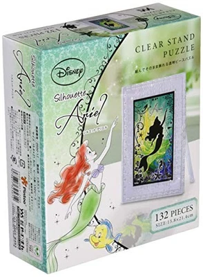 Puzzle 132 pezzi supporto trasparente puzzle Sirenetta Silhouette Arielfrom - Immagine 1 di 2