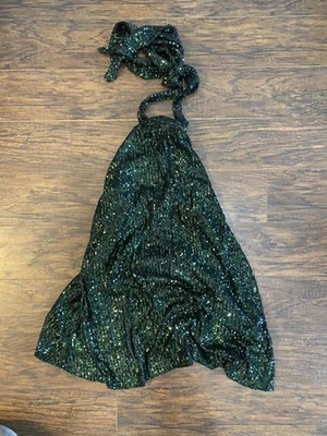 Pantalones cortos halter de lentejuelas verde esmeralda talla 4 de ASOS Foto 1 de 4