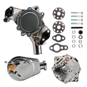 Kit de reconstrucción de motor cromado para SBC 1969-1987 bomba de agua larga kit de ajuste directo - Imagen 1 de 12