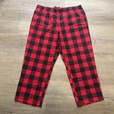 Pantalones de pijama Life Is Good para hombre 3XL rojo a cuadros con cordón Foto 1 de 4