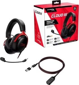 HyperX Cloud III Gaming Headset – Red/Black – Used, Excellent Condition - Bild 1 von 5