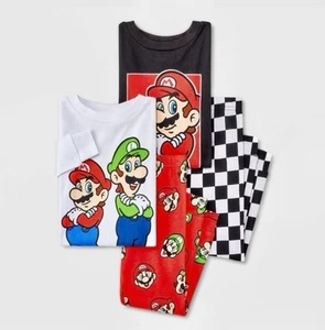 Toddler 4pc Snug Fit Super Mario Bros Cotton Pajama Set Size 5T NWT - Picture 1 of 1