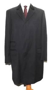 GRAN ABRIGO ENCUBIERTO CUELLO TERCIOPELO CHARLES TYRWHITT TALLA 44"" R AZUL MARINO - Imagen 1 de 11