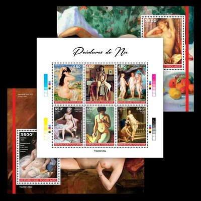 Nude Paintings Art MNH Stamps 2025 Togo M/S + 2 S/S - Image 1 of 4