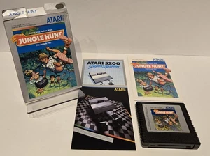 Vintage 1983 Jungle Hunt Atari 5200 100% Complete CIB Cartridge Box Manual - Picture 1 of 7