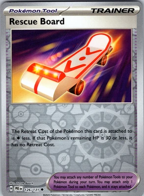 Rescue Board Reverse Holo 126/131 SV: Prismatic Evolutions Uncommon - NM - Image 1 of 2