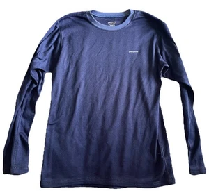 Kids Patagonia XL 14-16 Blue Long Sleeve Crew Neck Shirt Capilene Base Layer - Picture 1 of 5