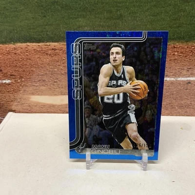 2025/26 TOPPS BASKETBALL MANU GINOBILI BLUE  FOIL CARD #D 126/150 Rare SPURS - Image 1 of 2