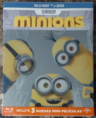 NEW Minions (Blu-ray + DVD, 2015, 2-Disc Set Steelbook Mexico Import) - Image 1 of 2
