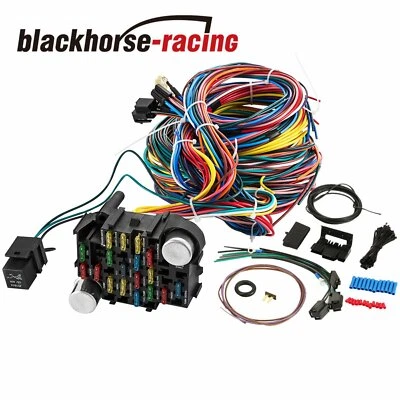 UNIVERSAL Extra long Wires 21 Circuit Wiring Harness For CHEVY Mopar FORD Hotrod - Image 1 of 4