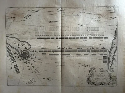 1701 Plan of The Battle of Chiari, Lombardy, Italy Antique Map by Claude Du Bosc - Image 1 of 4