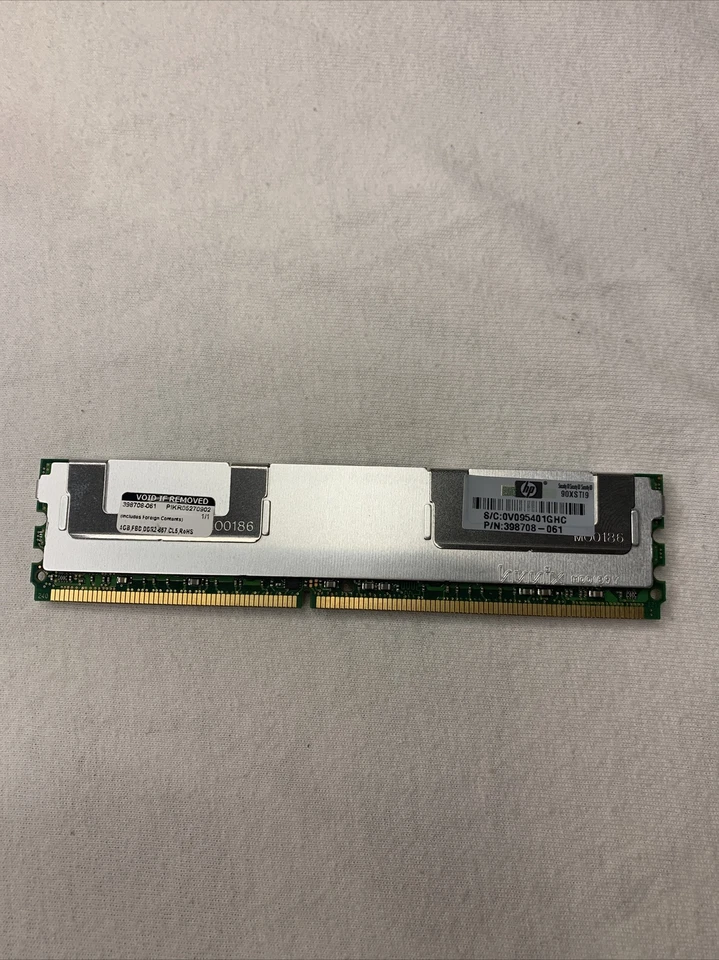 Hynix Korea 05 ~ 4GB 2Rx4 PC2-5300F-55-11, HYMP151F72CP4N3-75 AB-C 0918 - Image 1 of 2