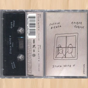 ARIANA GRANDE & JUSTIN BIEBER stuck with u CASSETTE SINGLE Window Cover 0611 - Picture 1 of 2