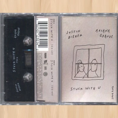 ARIANA GRANDE & JUSTIN BIEBER stuck with u CASSETTE SINGLE Window Cover     0911 - Image 1 of 2