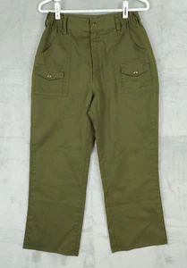 VTG Boy Scouts Pants Youth Sz 26x25 BSA Uniform Cargo Utility Waist - Picture 1 of 8