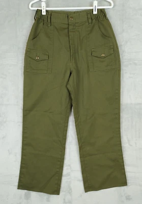 VTG Boy Scouts Pants Youth Sz 26x25 BSA Uniform Cargo Utility Waist - Image 1 of 4