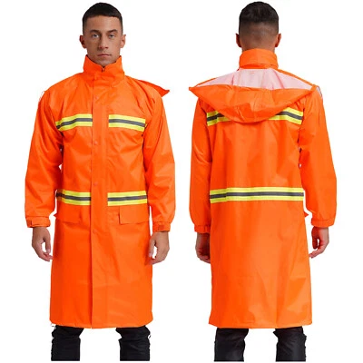 Unisex Jacket Lightweight Hooded Outfits Raincoat Traveling Pants Rainwear PVC - Image 1 of 3