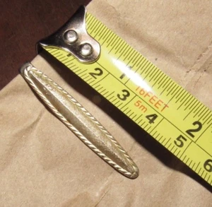 Vintage Fancy Brass Design Tie Clasp Clip SWANK #25 - Picture 1 of 2