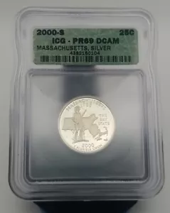 2000-S Massachusetts Proof Quarter ICG PR-69 DCAM #3067 - Picture 1 of 4